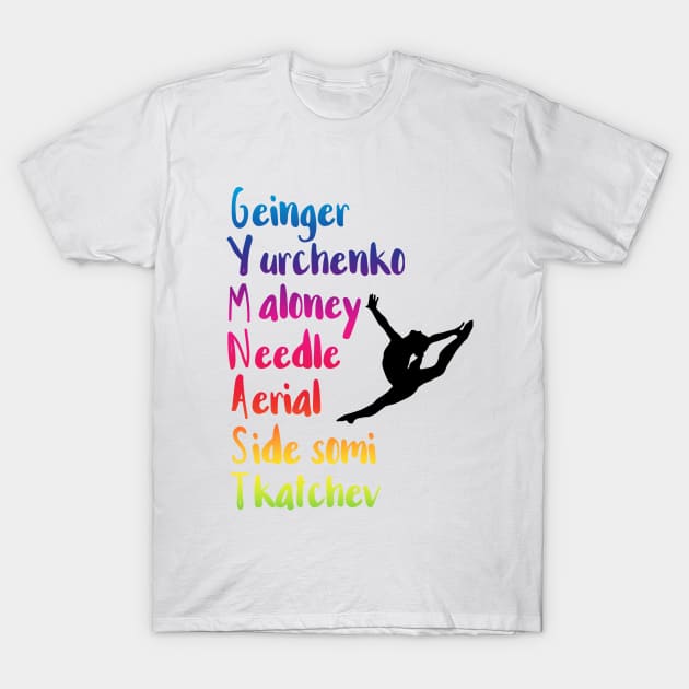 Gymnast Acrostic T-Shirt by gainerlayouts